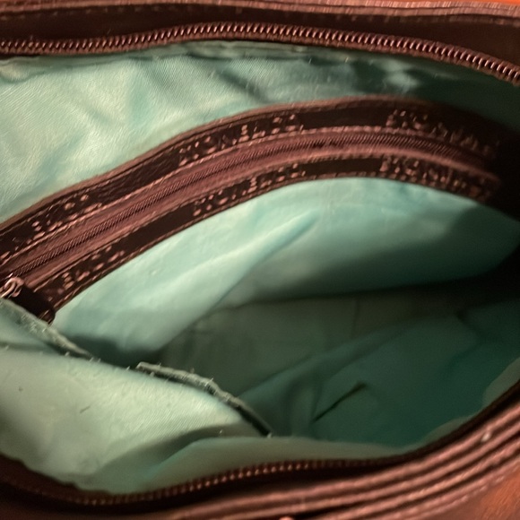 Stone & Co Black Leather Pebbled Texture Shoulder Bag Clean Lots Of Compartments - Picture 6 of 8